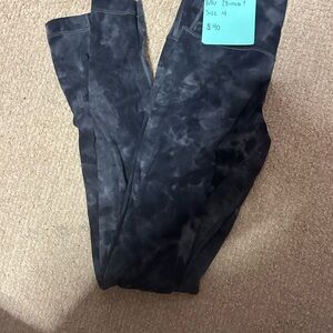 lululemon athletica Black Tie-Dye Leggings